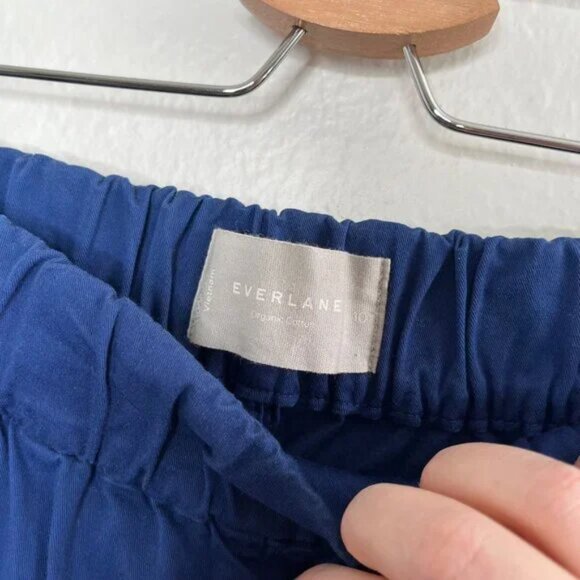 Everlane Womens The Easy Pant Pull On Stretch Waist Blue Organic Cotton 10 - Picture 3 of 7